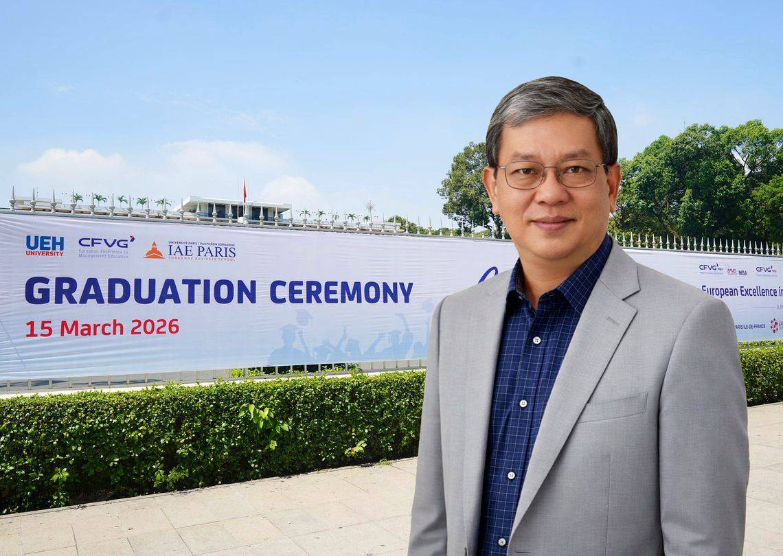 Dr. Phuong Nguyen at the CFVG Graduation Ceremony, Ho Chi Minh City, March 2026